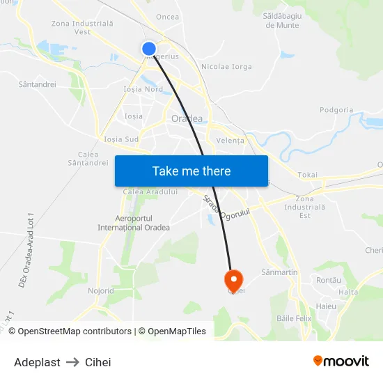Adeplast to Cihei map