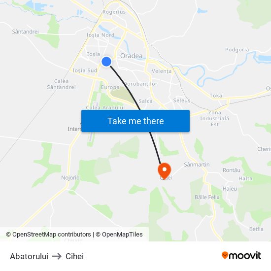 Abatorului to Cihei map