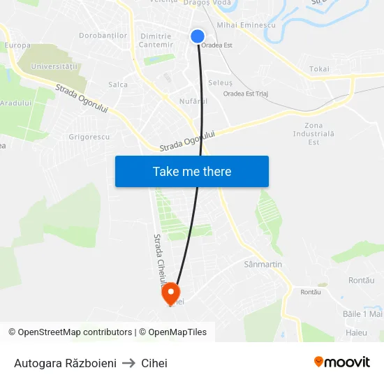 Autogara Războieni to Cihei map