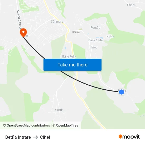 Betfia | Intrare to Cihei map