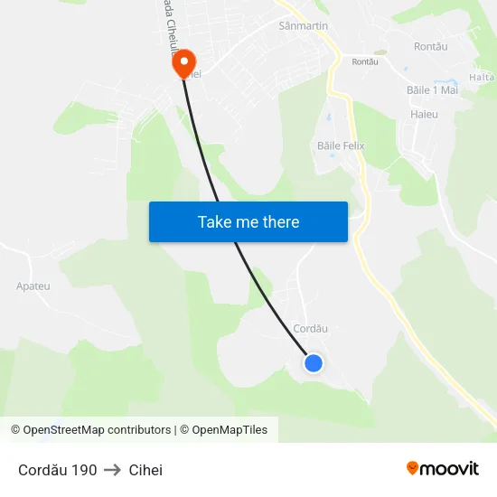 Cordău | Nr. 190 to Cihei map