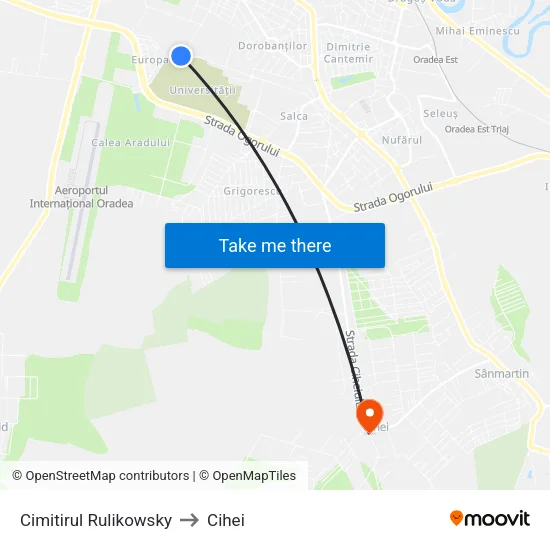 Cimitirul Rulikowsky to Cihei map