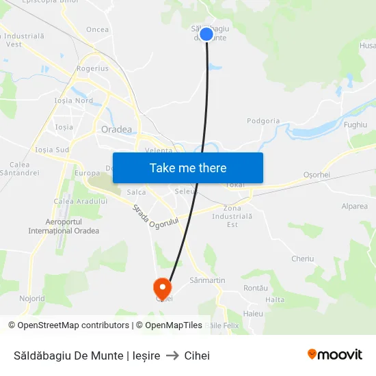 Săldăbagiu De Munte | Ieșire to Cihei map