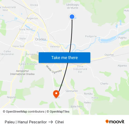 Paleu | Hanul Pescarilor to Cihei map