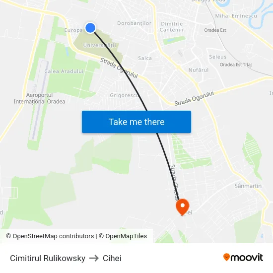 Cimitirul Rulikowsky to Cihei map
