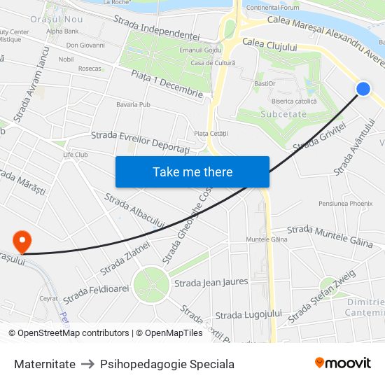 Maternitate to Psihopedagogie Speciala map