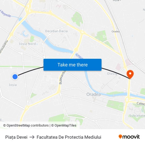 Piața Devei to Facultatea De Protectia Mediului map