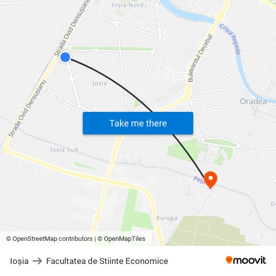 Ioșia to Facultatea de Stiinte Economice map