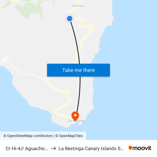 Cr Hi-4// Aguachicho to La Restinga Canary Islands Spain map