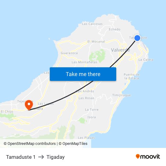 Tamaduste 1 to Tigaday map