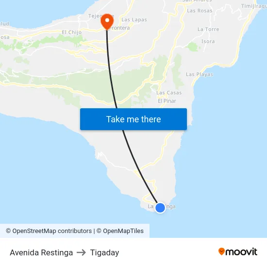 Avenida Restinga to Tigaday map