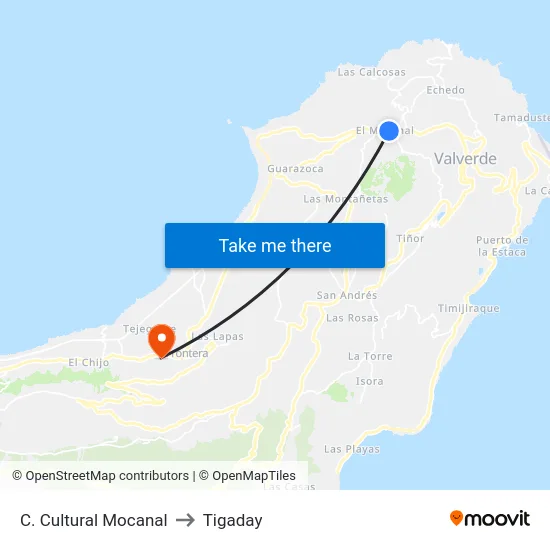 C. Cultural Mocanal to Tigaday map