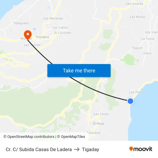 Cr. C/ Subida Casas De Ladera to Tigaday map