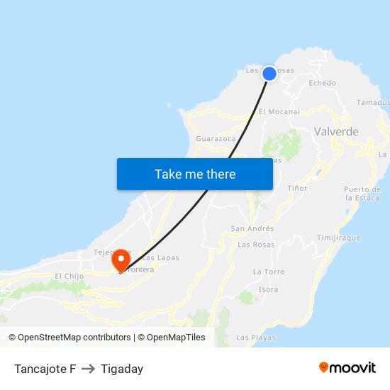 Tancajote F to Tigaday map