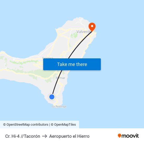 Cr. Hi-4 //Tacorón to Aeropuerto el Hierro map