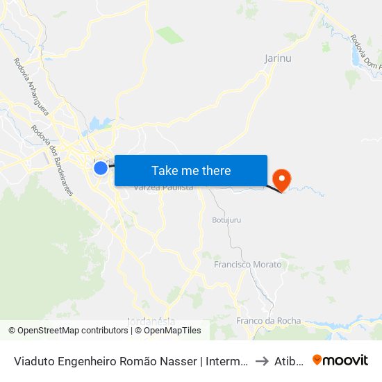 Viaduto Engenheiro Romão Nasser | Intermunicipal to Atibaia map