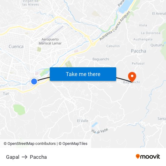 Gapal to Paccha map