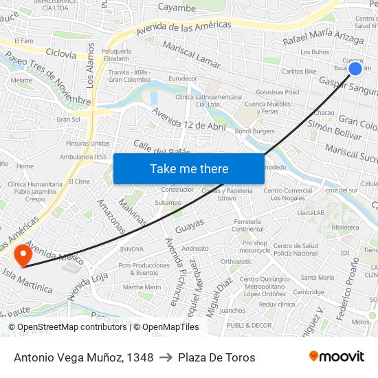 Antonio Vega Muñoz, 1348 to Plaza De Toros map