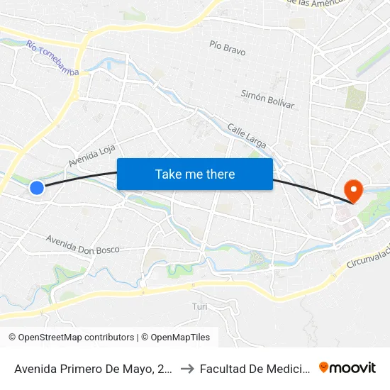 Avenida Primero De Mayo, 273 to Facultad De Medicina map