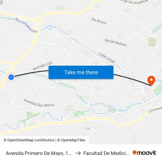 Avenida Primero De Mayo, 194 to Facultad De Medicina map
