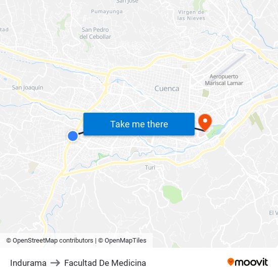 Indurama to Facultad De Medicina map