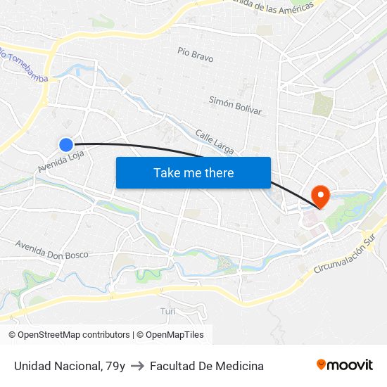 Unidad Nacional, 79y to Facultad De Medicina map