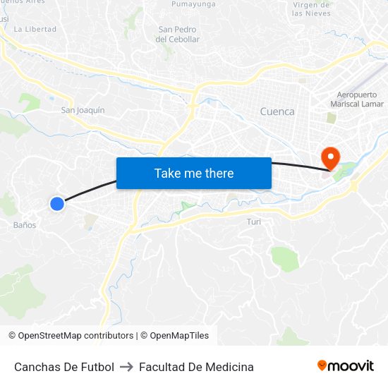 Canchas De Futbol to Facultad De Medicina map