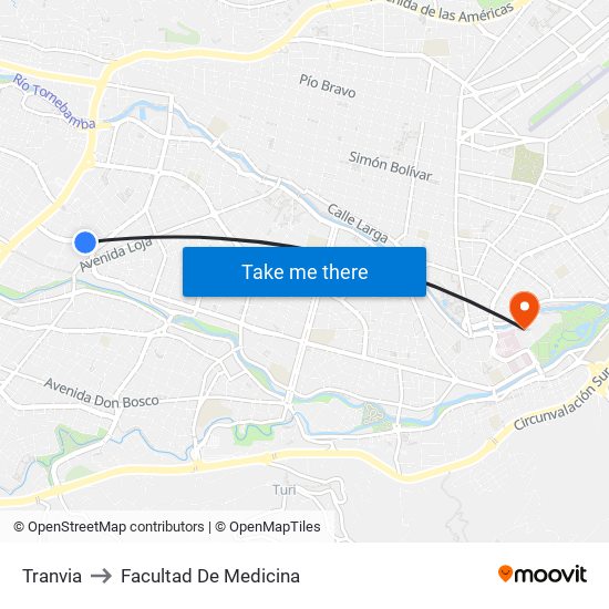 Tranvia to Facultad De Medicina map