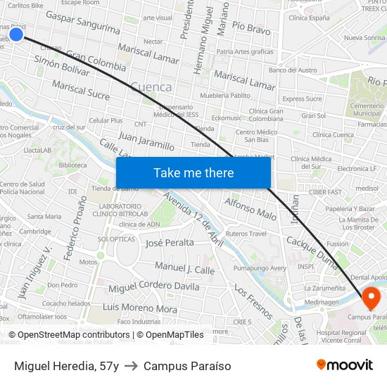 Miguel Heredia, 57y to Campus Paraíso map