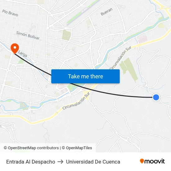 Entrada Al Despacho to Universidad De Cuenca map
