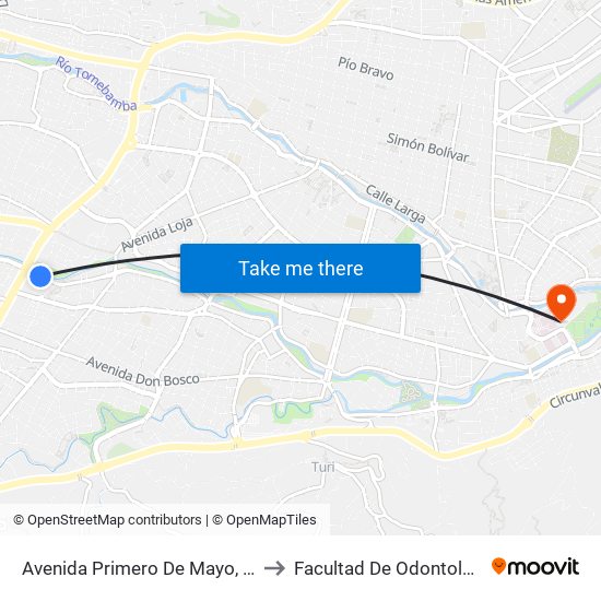 Avenida Primero De Mayo, 194 to Facultad De Odontología map
