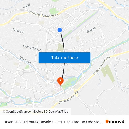 Avenue Gil Ramírez Dávalos, 532 to Facultad De Odontología map