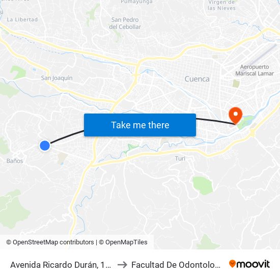 Avenida Ricardo Durán, 185 to Facultad De Odontología map