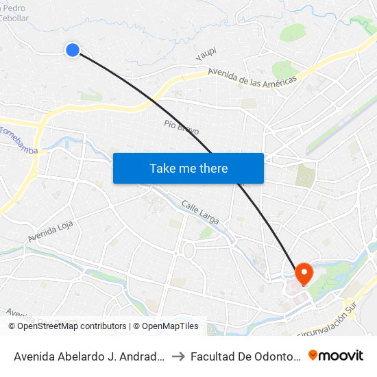 Avenida Abelardo J. Andrade, 120 to Facultad De Odontología map