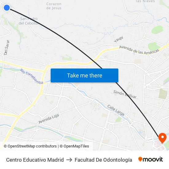 Centro Educativo Madrid to Facultad De Odontología map