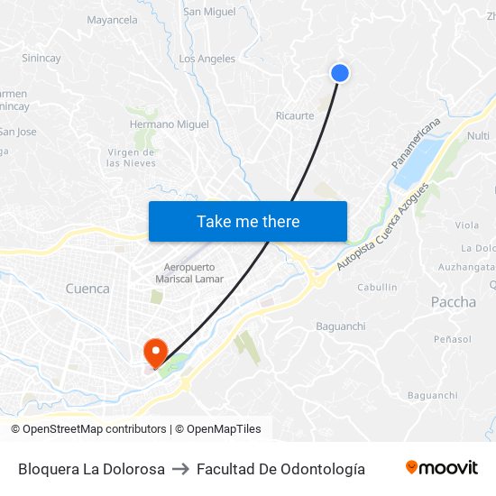 Bloquera La Dolorosa to Facultad De Odontología map