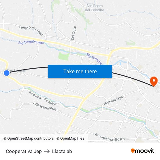 Cooperativa Jep to Llactalab map