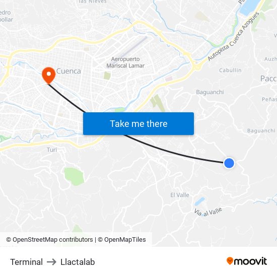 Terminal to Llactalab map