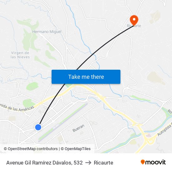 Avenue Gil Ramírez Dávalos, 532 to Ricaurte map