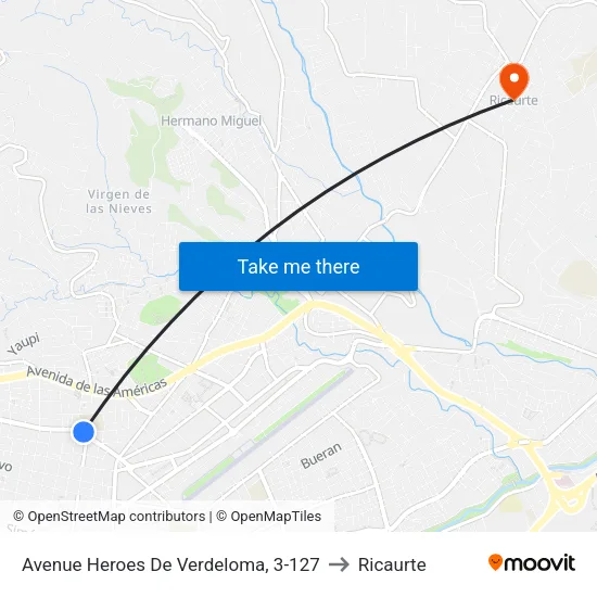 Avenue Heroes De Verdeloma, 3-127 to Ricaurte map