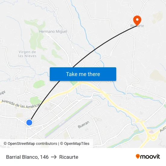 Barrial Blanco, 146 to Ricaurte map