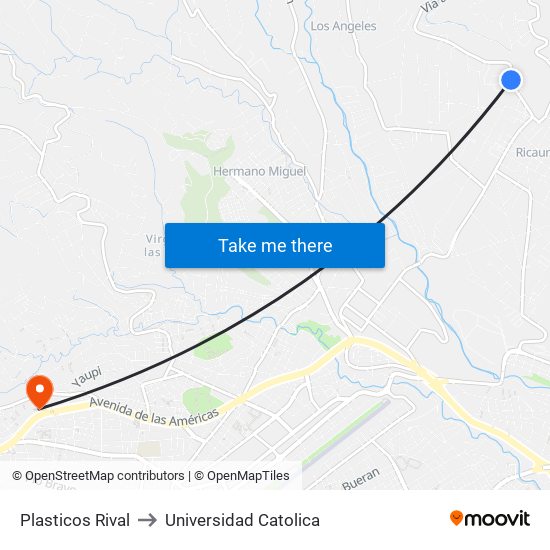 Plasticos Rival to Universidad Catolica map