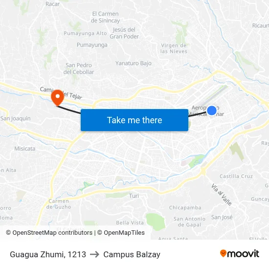 Guagua Zhumi, 1213 to Campus Balzay map