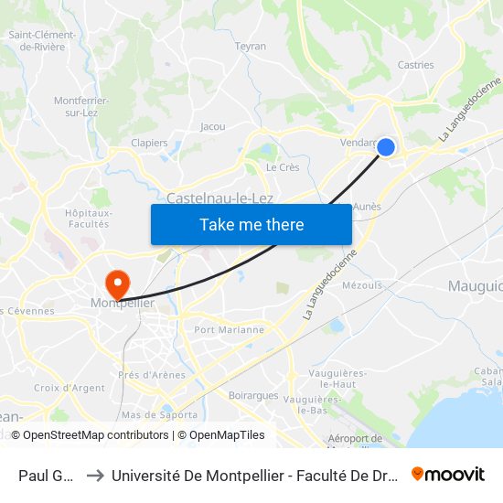 Paul Gauguin to Université De Montpellier - Faculté De Droit Et Science Politique map