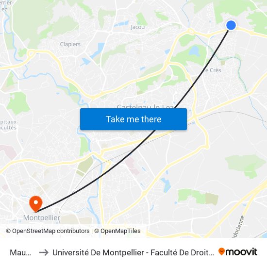 Maumarin to Université De Montpellier - Faculté De Droit Et Science Politique map