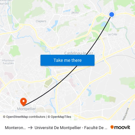 Monteroni D'Arbia to Université De Montpellier - Faculté De Droit Et Science Politique map