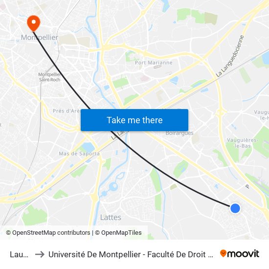 Lauriers to Université De Montpellier - Faculté De Droit Et Science Politique map