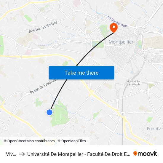 Vivaldi to Université De Montpellier - Faculté De Droit Et Science Politique map