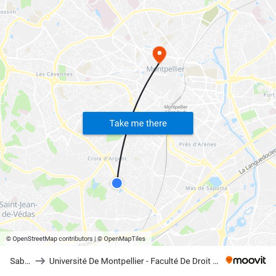 Sabines to Université De Montpellier - Faculté De Droit Et Science Politique map