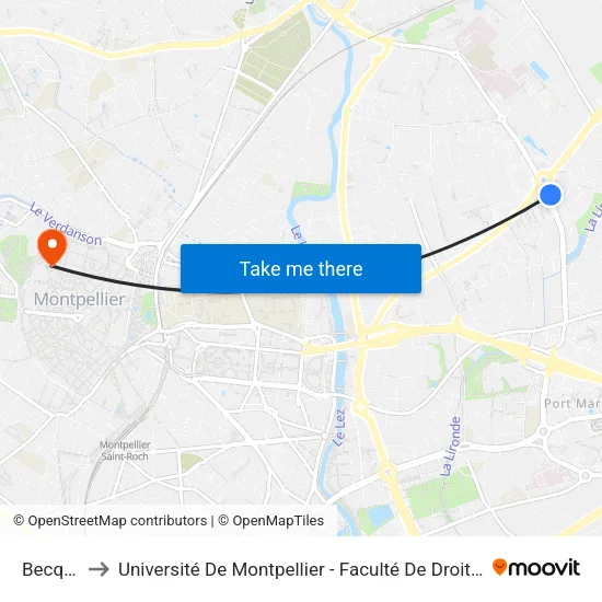 Becquerel to Université De Montpellier - Faculté De Droit Et Science Politique map